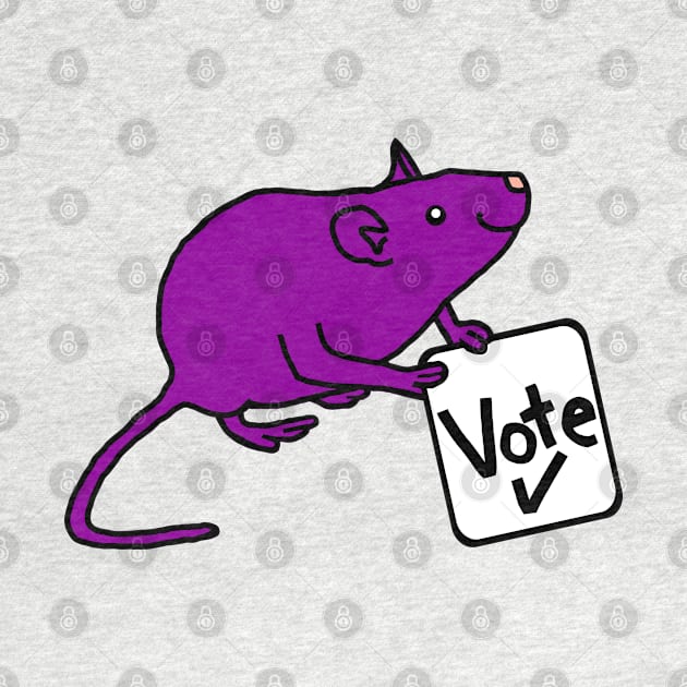 Purple Rat says Vote by ellenhenryart